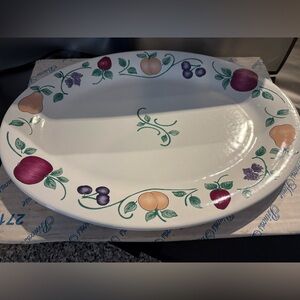Fruit Pattern Oval Platter